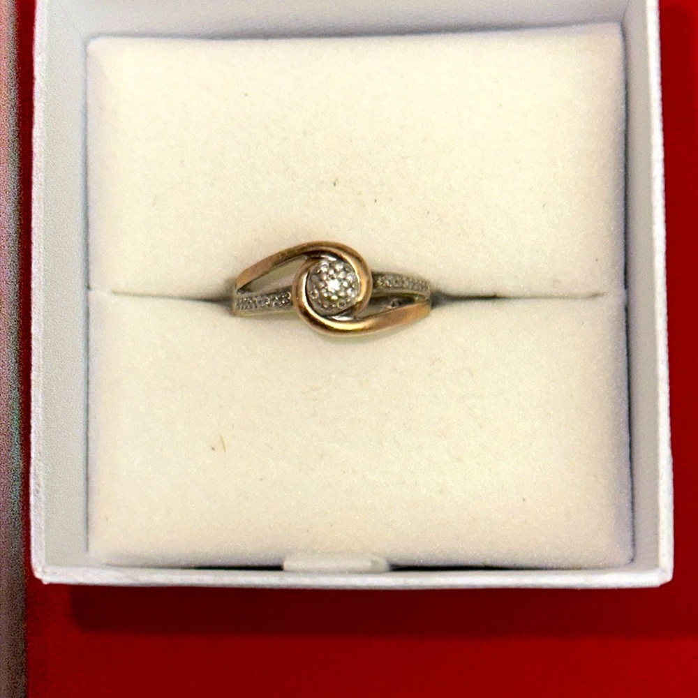 14 carat gold and silver - real diamonds